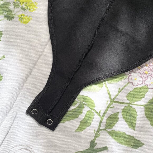 Other Stories V-cut Plunging Modal Stretch Bodysuit Black Size 2 - Picture 11 of 11